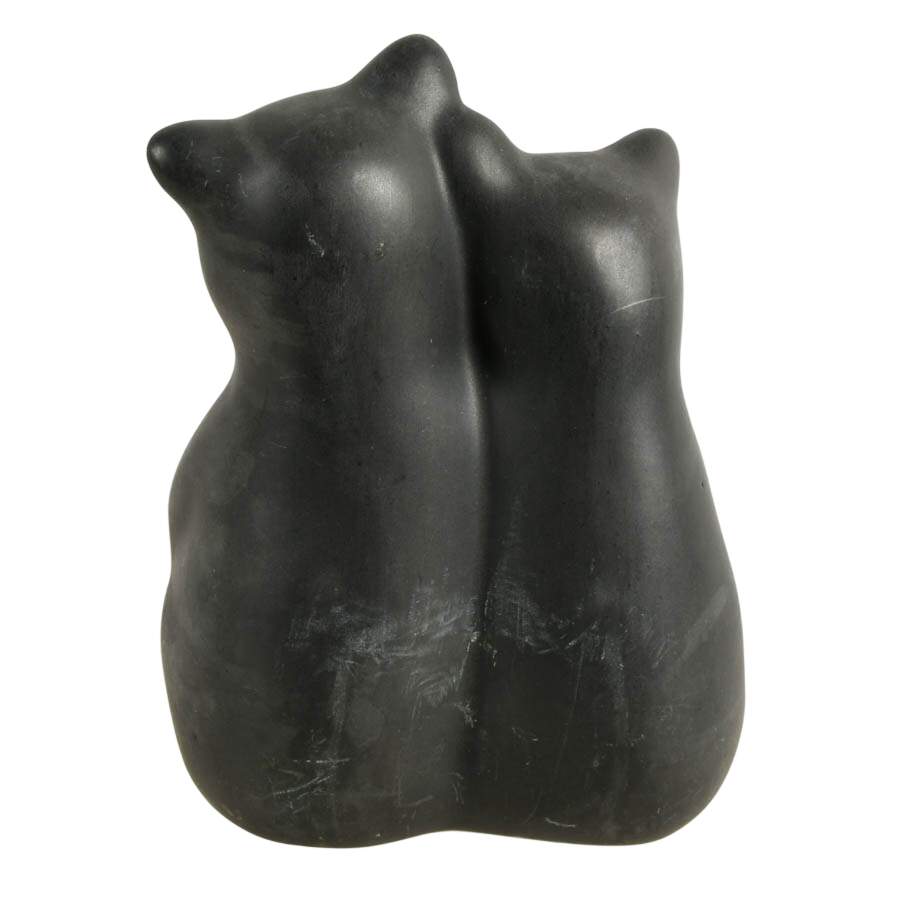 Pigeon Forge Tennessee Mid-Century Style Black Bear Cubs Pottery Figurine-3