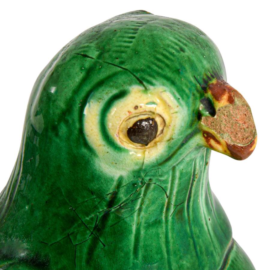 Qing Dynasty Sancai Glazed Parrot-5