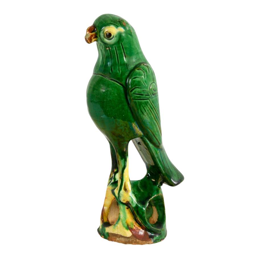 Qing Dynasty Sancai Glazed Parrot-2