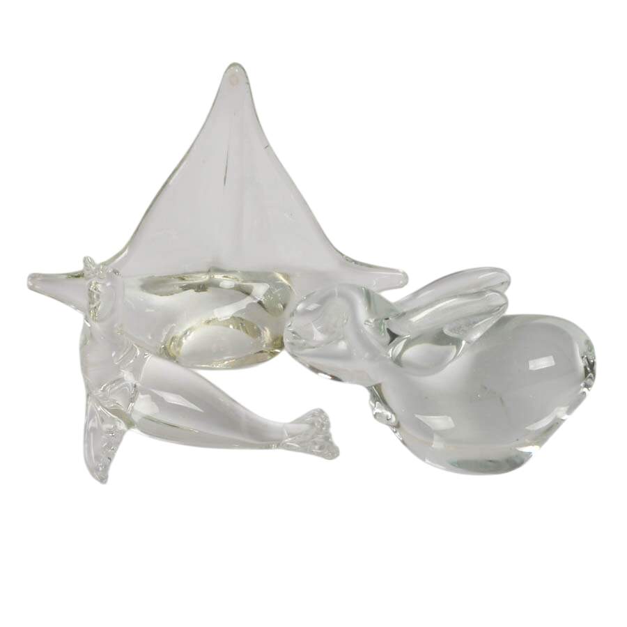 Set of Three Hand-Blown Glass Figurines-2