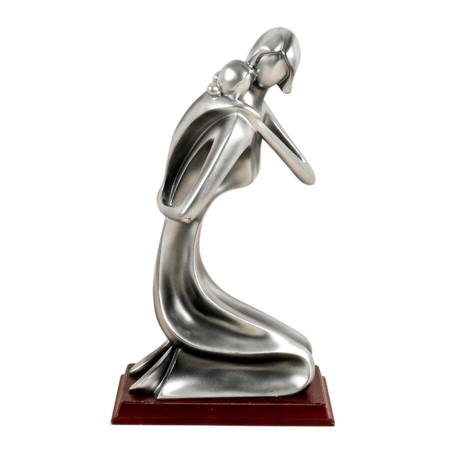Set of Five Art Deco-Style Silver Resin Sculptures Attributed to Herco-6