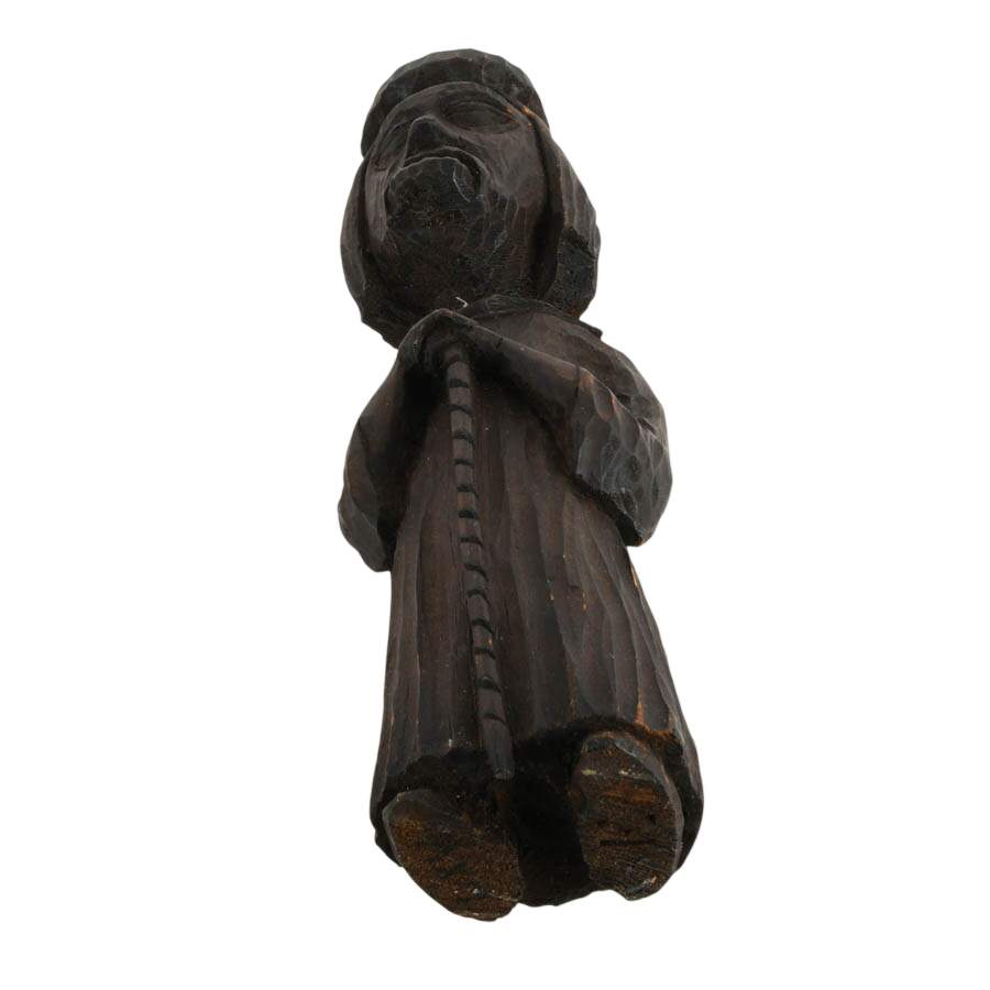 Hand-Carved Wooden Monk Figure-8