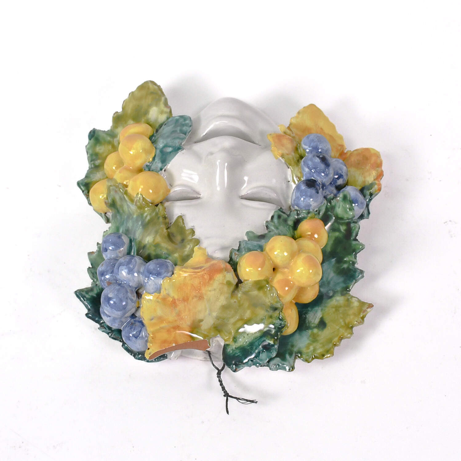 Group of Three Italian Ceramic Bacchus Masks-8