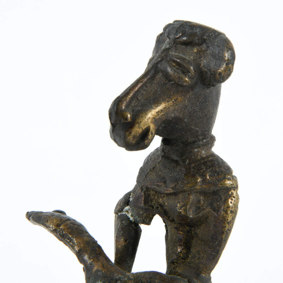 Anthropomorphic Animals Ride a Horse Metal Figure-7