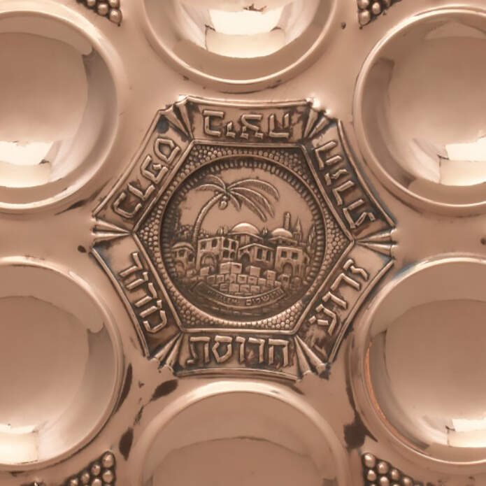 Judaica Seder Passover Plate-3
