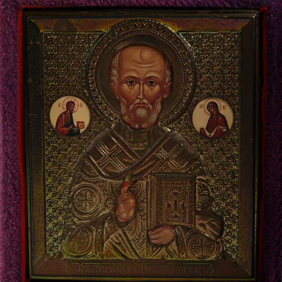 Russian Diptych Traveling Icon-5