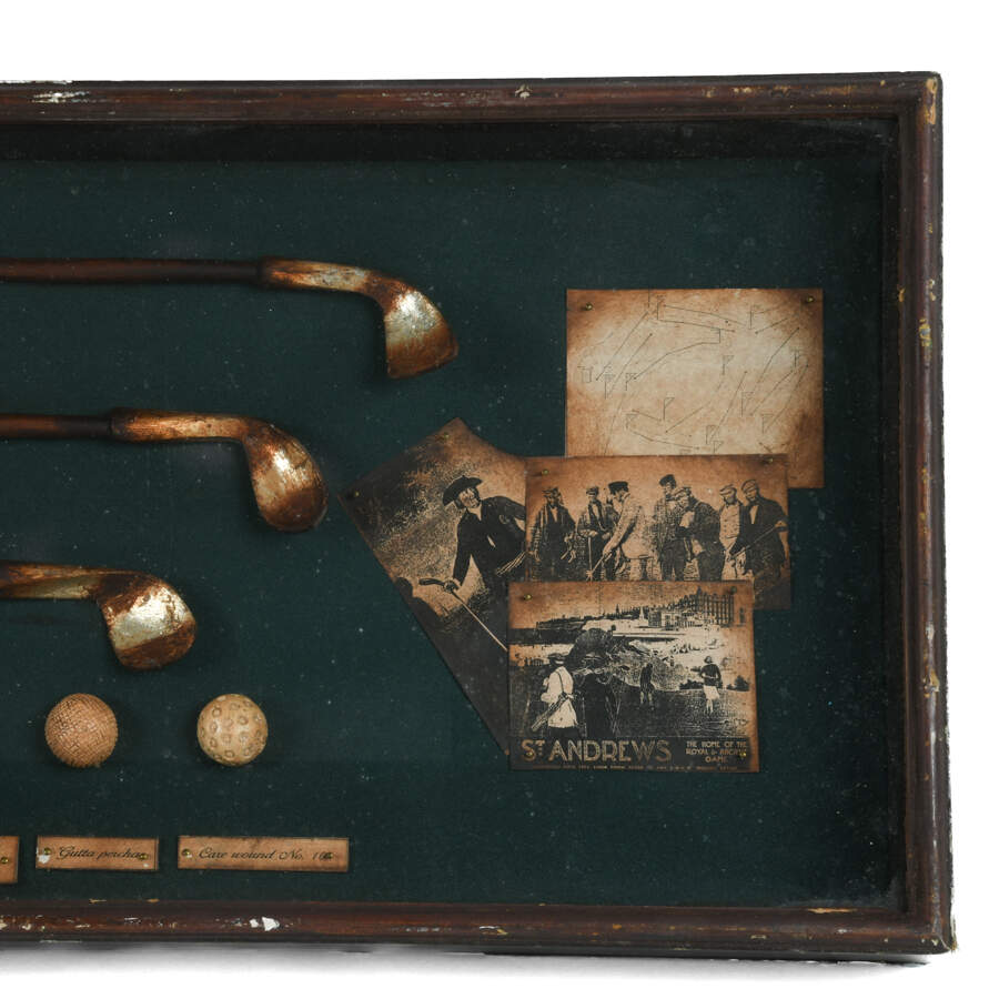 Decorative Accent Golf  History Display Shadow Box-4
