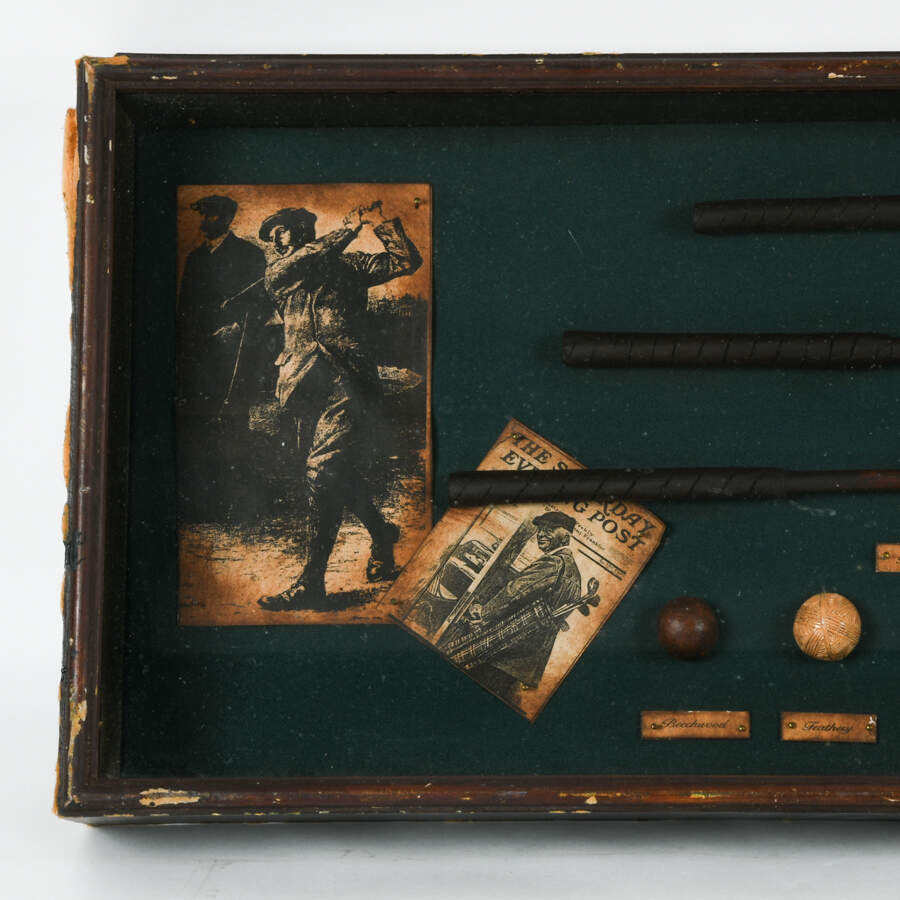 Decorative Accent Golf  History Display Shadow Box-2