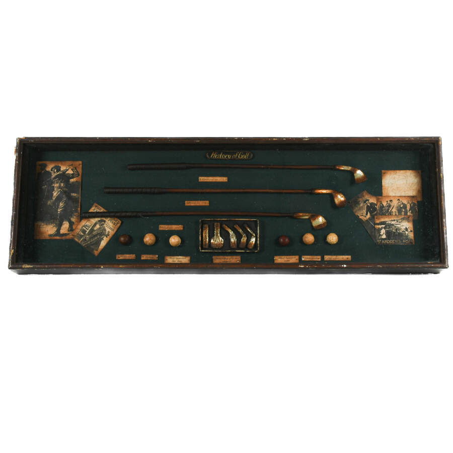 Decorative Accent Golf  History Display Shadow Box-1