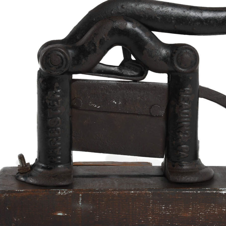 Antique Harbster Cast Iron Tobacco Cutter-4