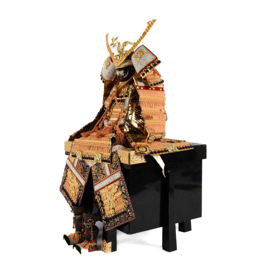 Mini Samuri Outfit on Wooden Box Stand-5
