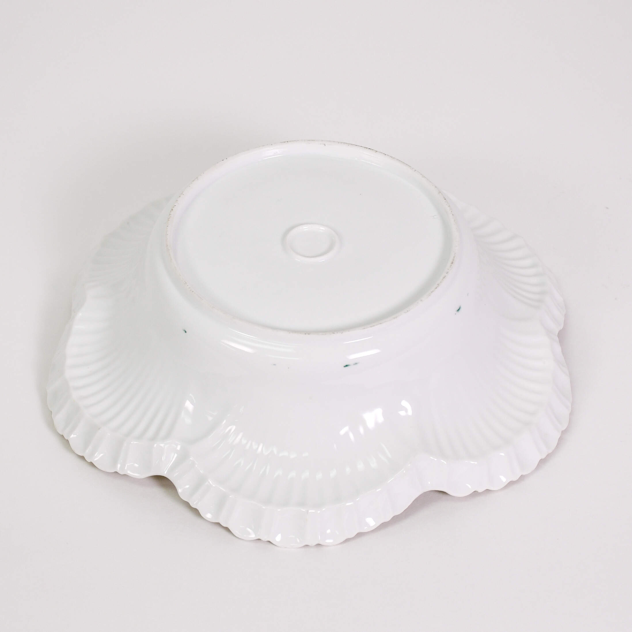 Antique Scalloped Roses Decorative Centerpiece Bowl-8