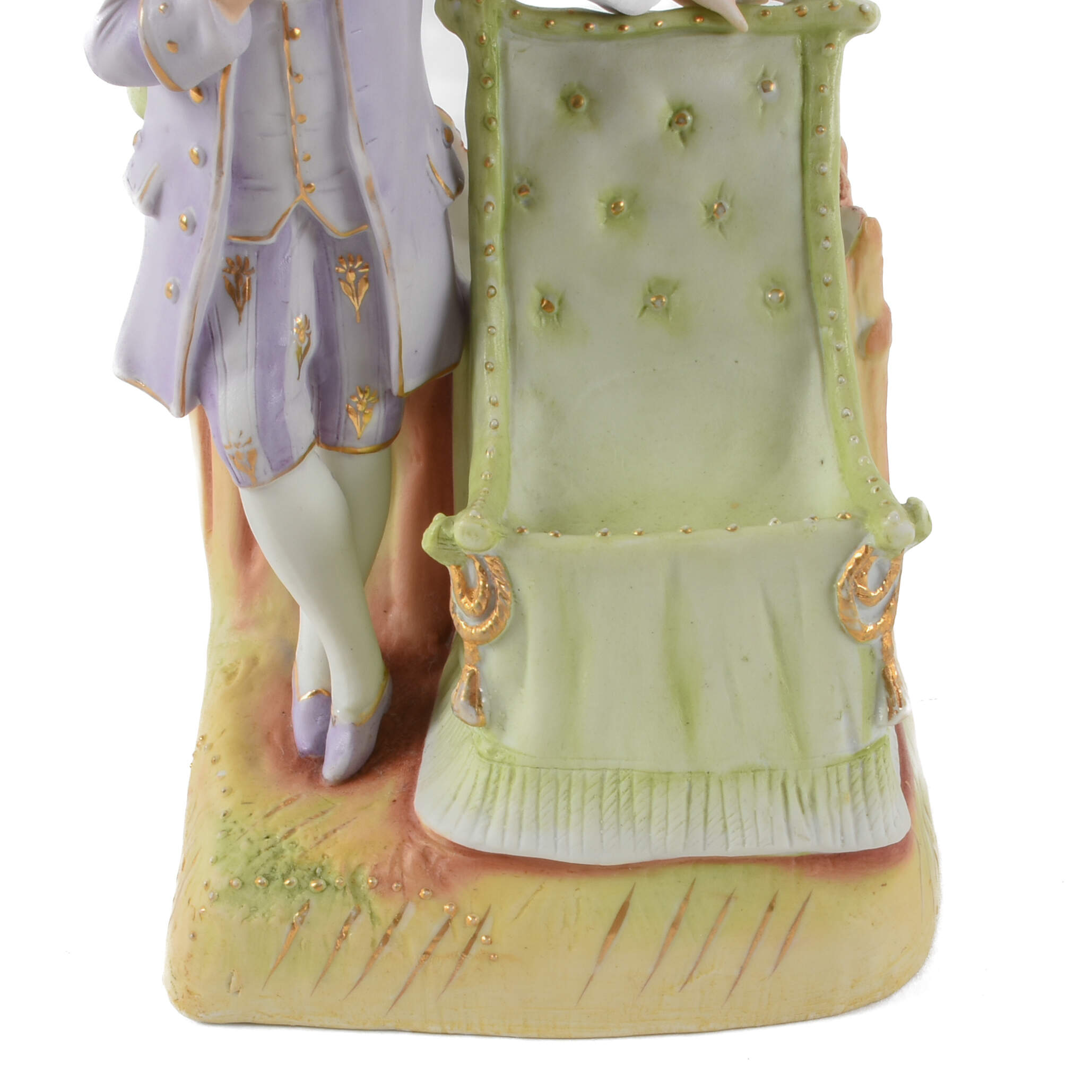 Antique Victorian Gentleman's Bisque Match Holder-6