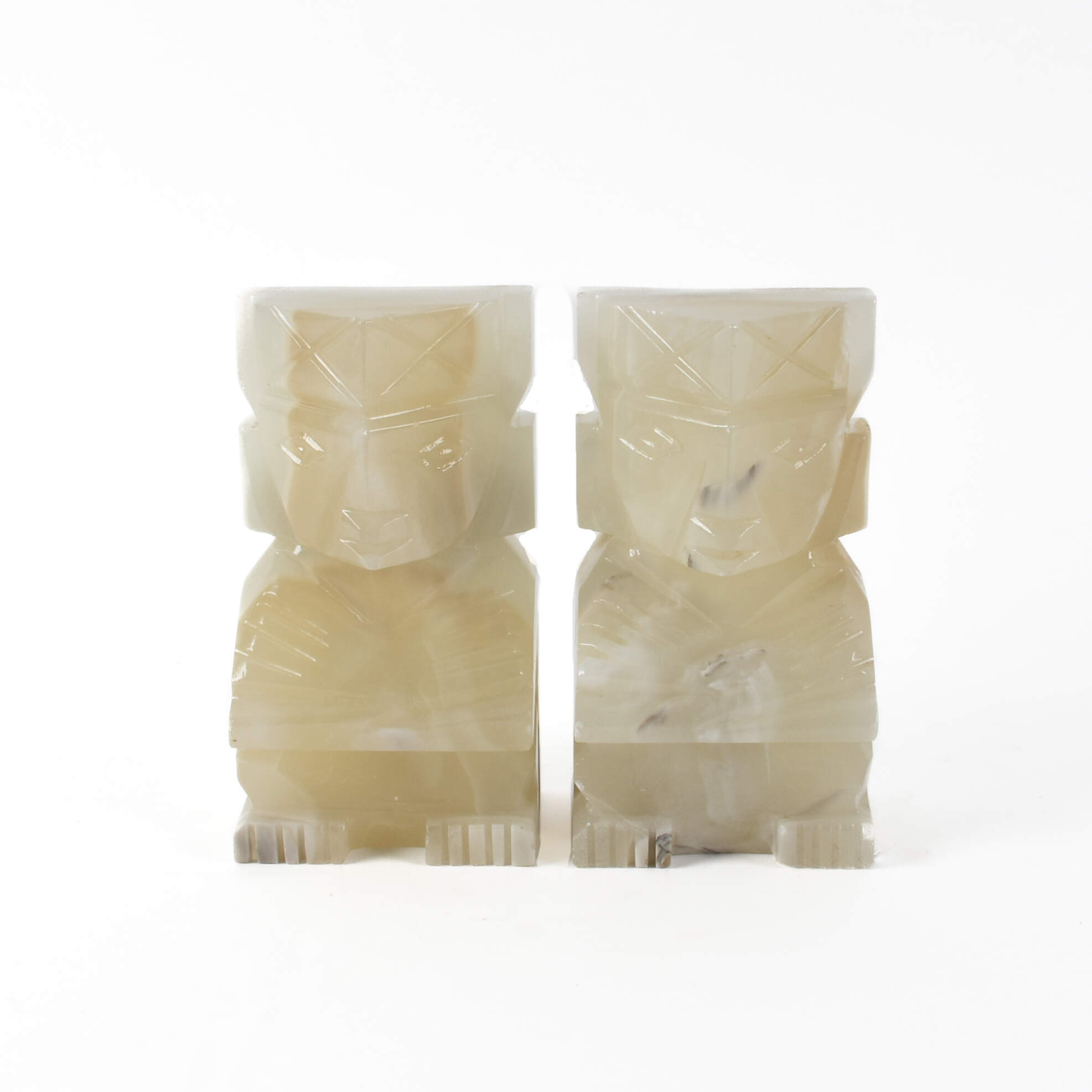 Aztec Onyx Figure Bookends-2