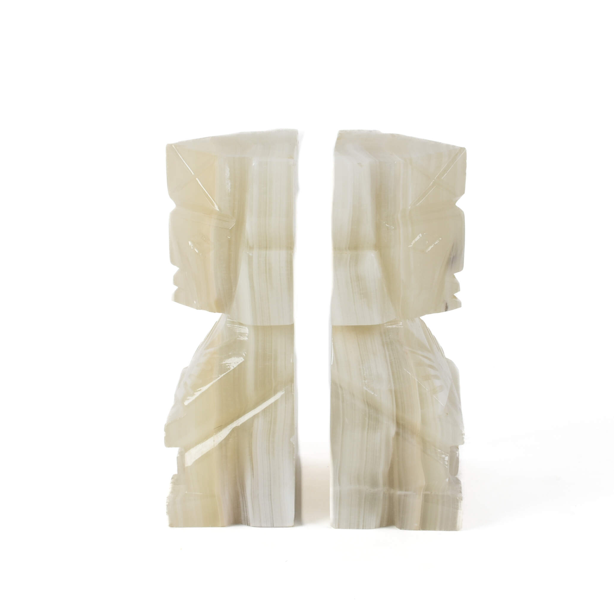 Aztec Onyx Figure Bookends-1