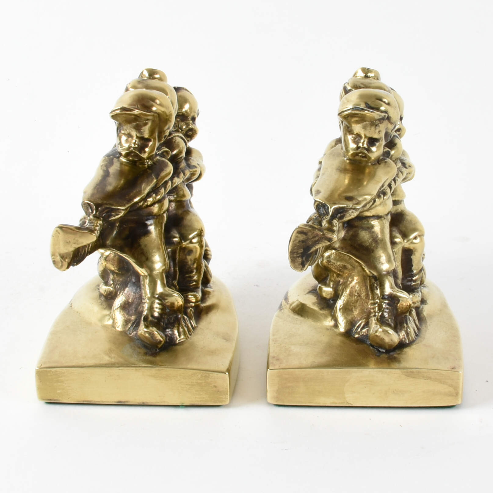 Brass Tug of War Bookends-6
