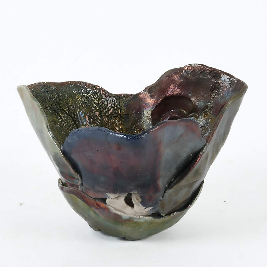 Contemporary Studio Hand-Built Pottery Bowl-2