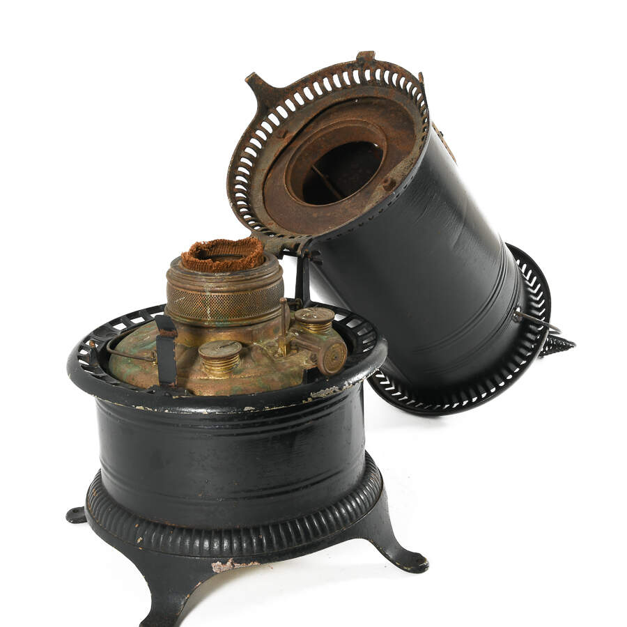 Antique Metal Barler Ideal #3 Portable Kerosene Heater-13