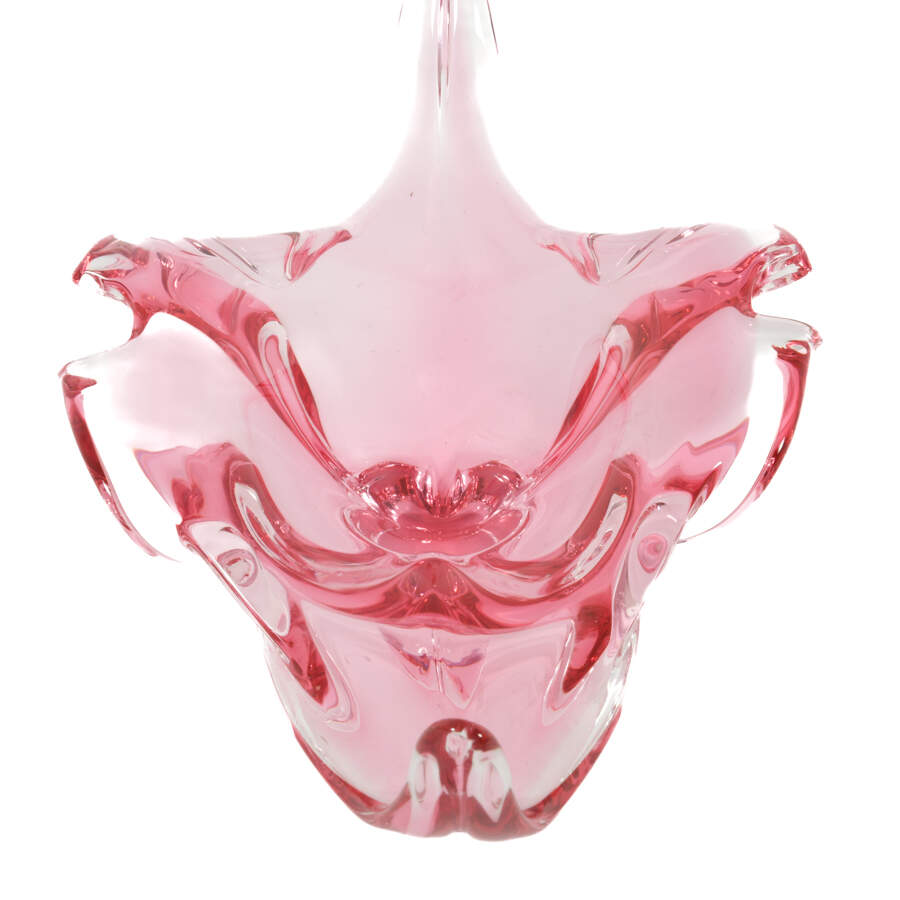 Josef Hospodka Pink Glass Centerpiece-3