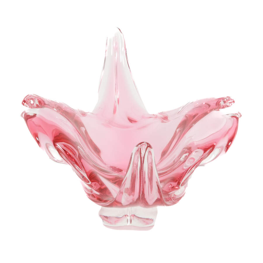 Josef Hospodka Pink Glass Centerpiece-2