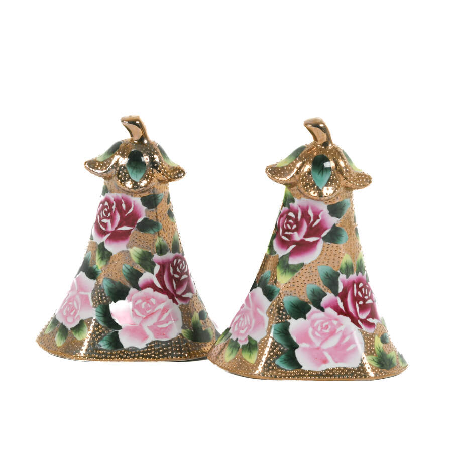 Pair of Pottery Roses Wall Pockets-3