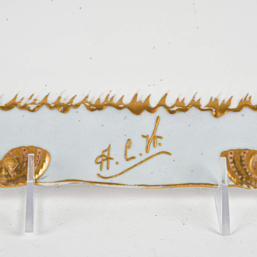Antique French Gold and White Platter-5