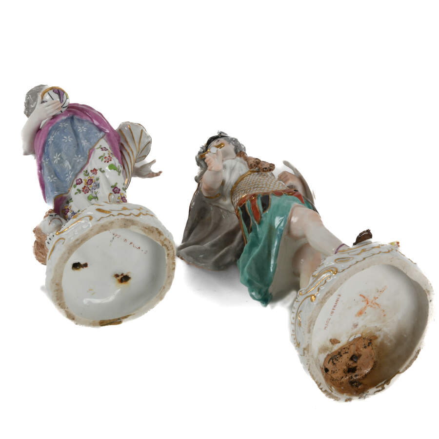 Pair of French Porcelain Figures in the Style of Meissen-9