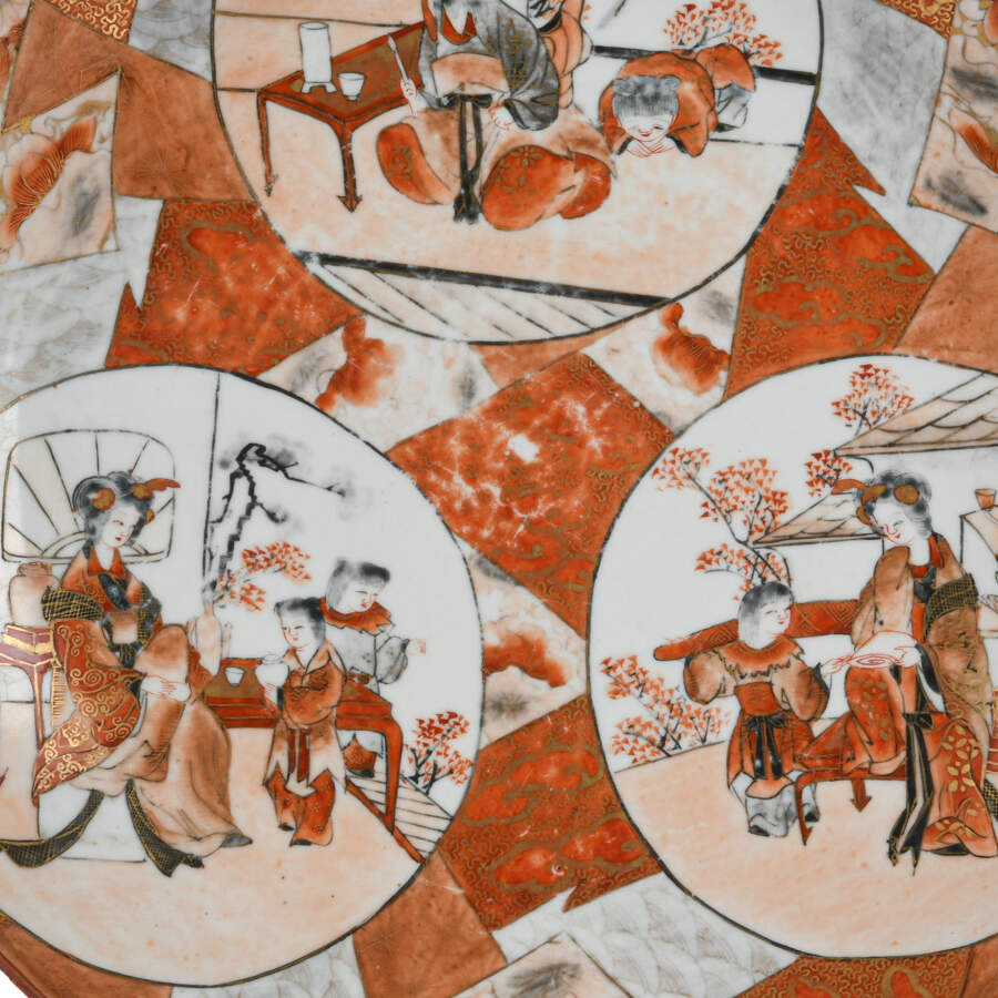 Antique Kutani Charger Plate-4