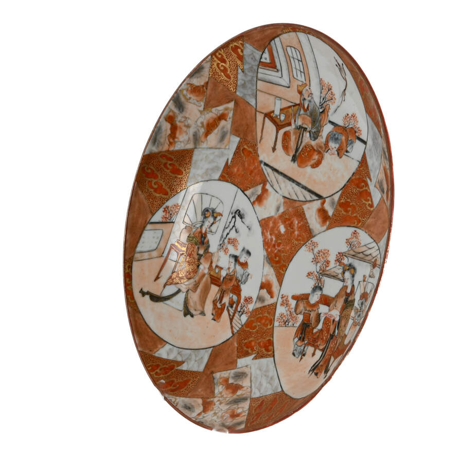 Antique Kutani Charger Plate-2
