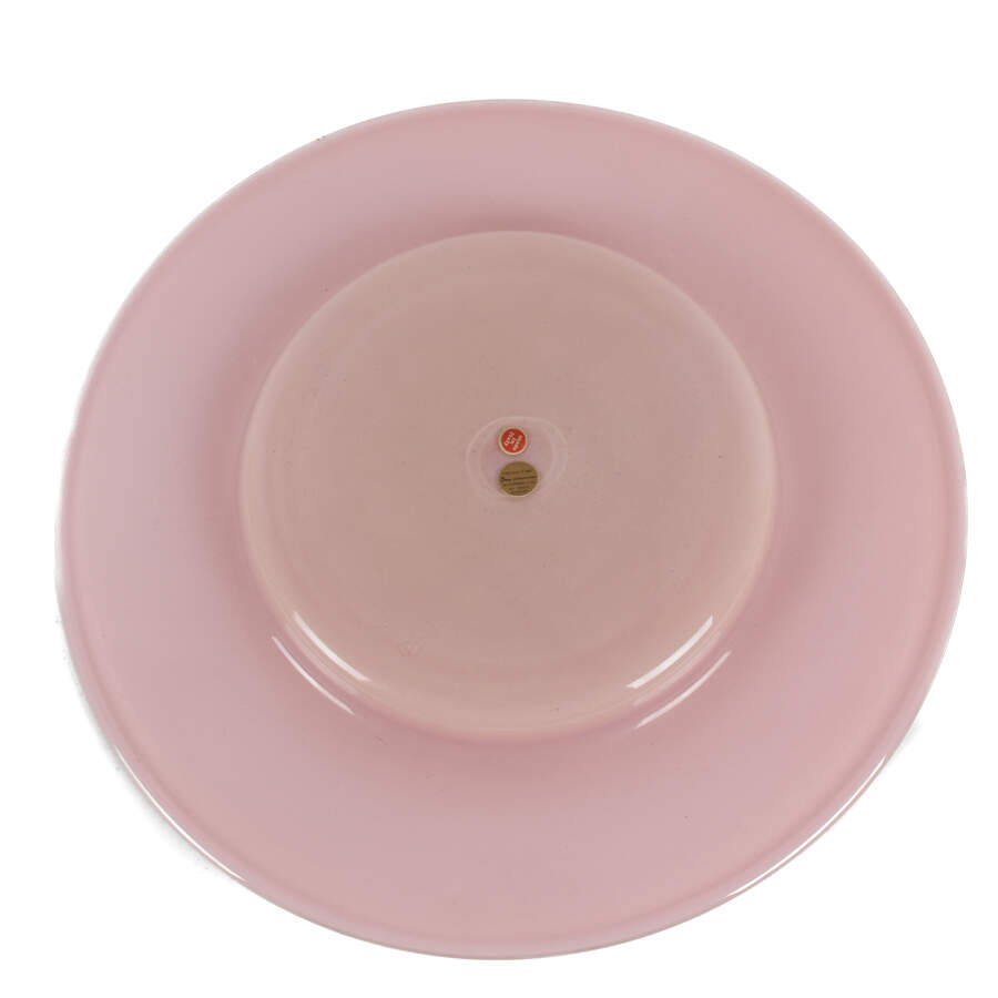 Dara International Italian Pink Art Glass Platter-5