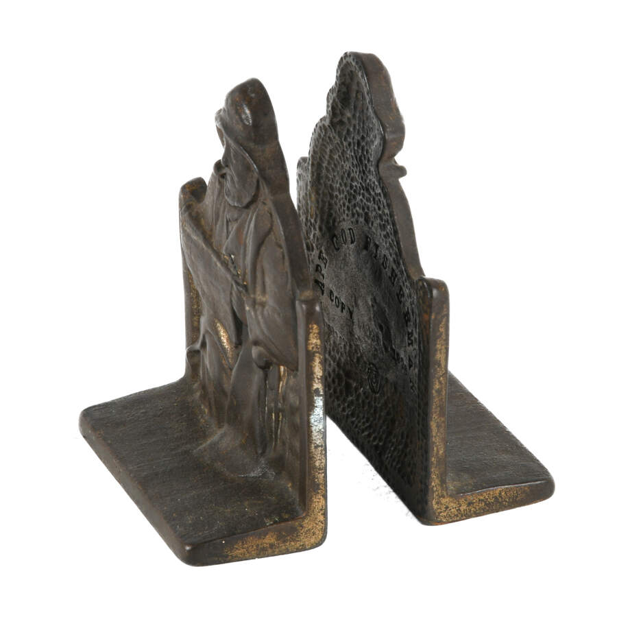 Antique Metal Cape Cod Fisherman Bookends-4