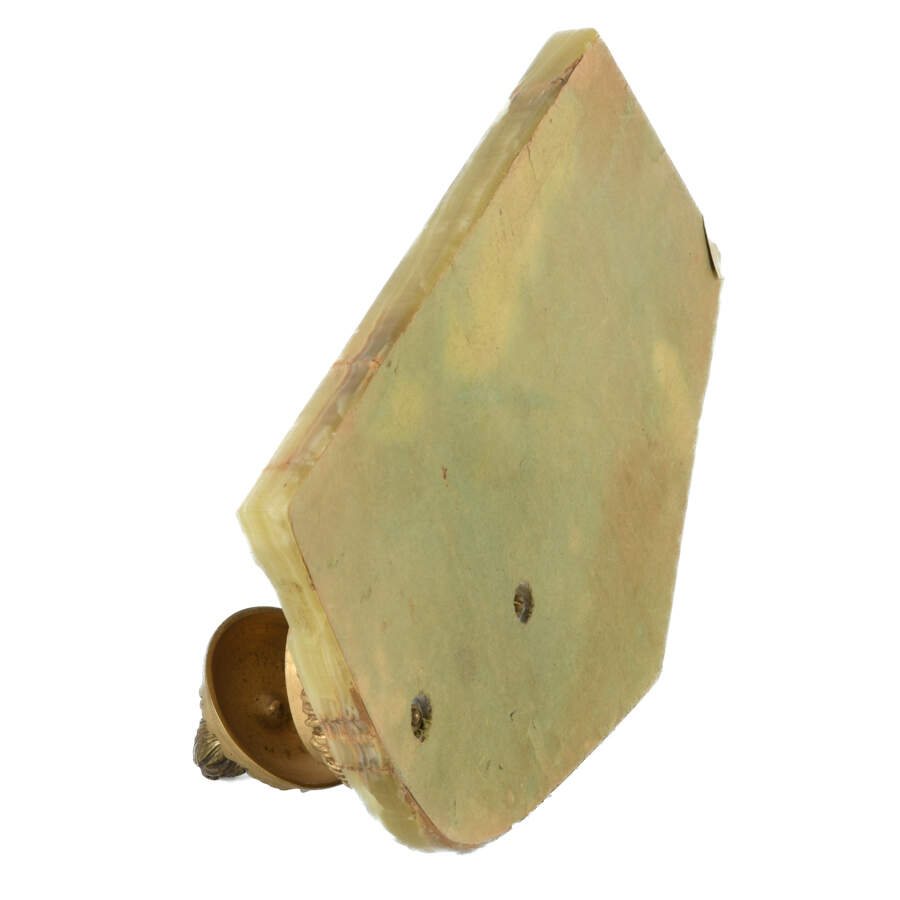 Antique Green Onyx Ink Stand and Letter Caddy-5