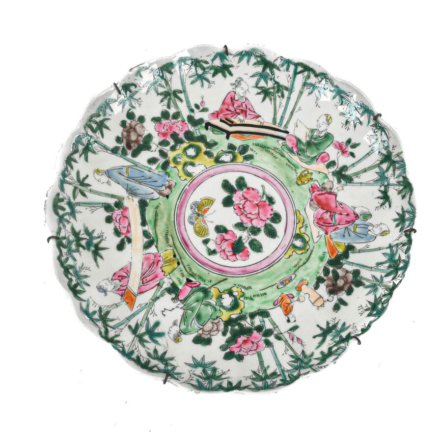 Antique Chinese Famille Rose Plate-1