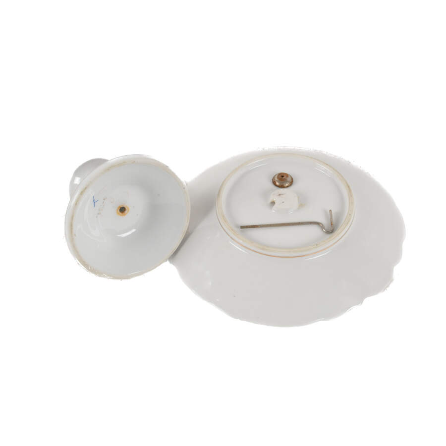 Charles Sadek Import Company Gold & White Cake Stand-5