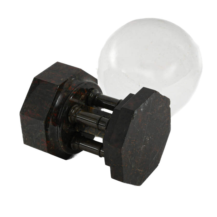 6 Inch Crystal Ball with Red Marble Base-5