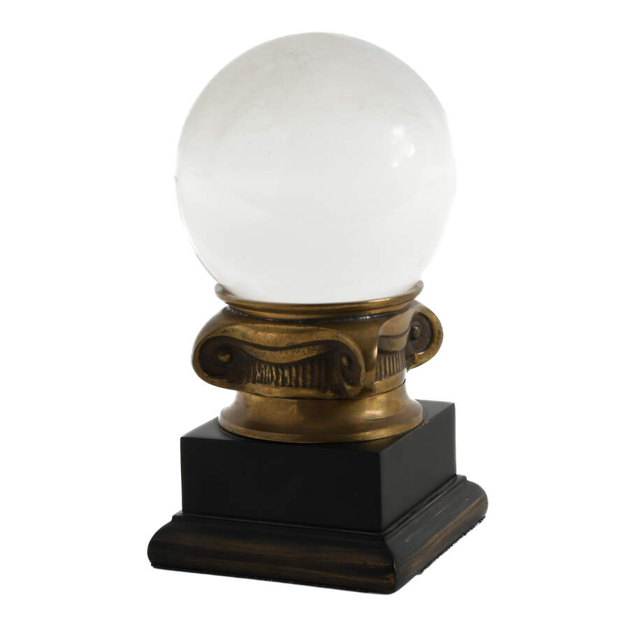 Crystal Ball with Gold and Black Base-4