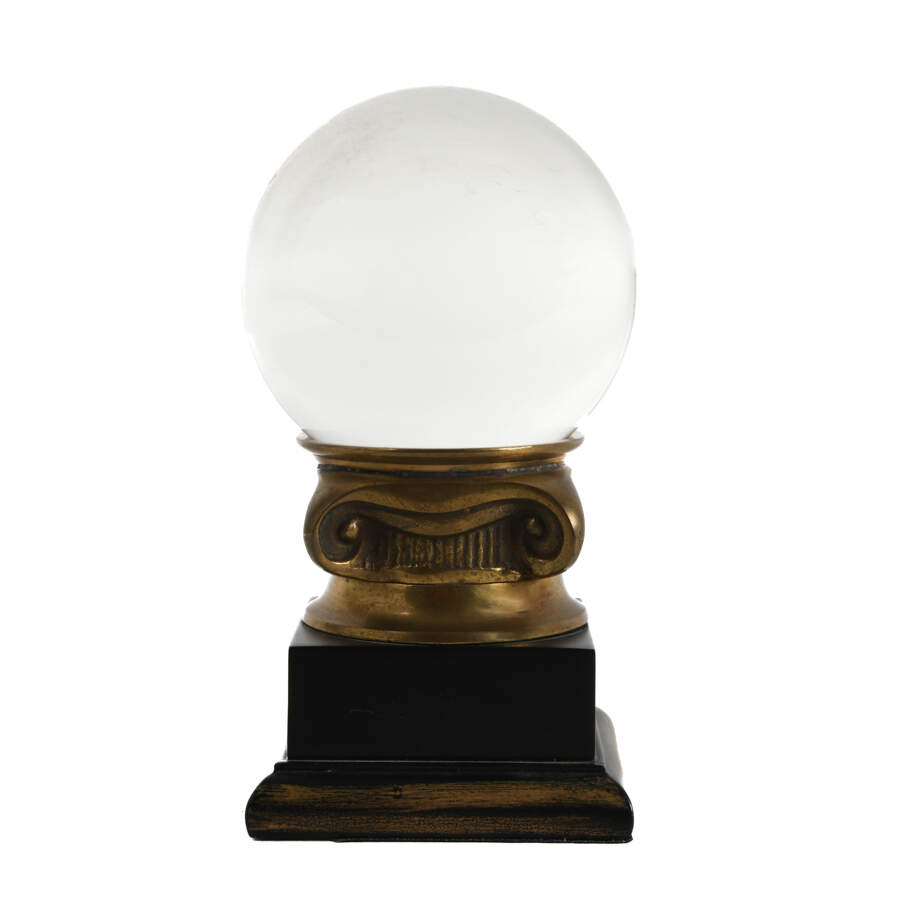 Crystal Ball with Gold and Black Base-1
