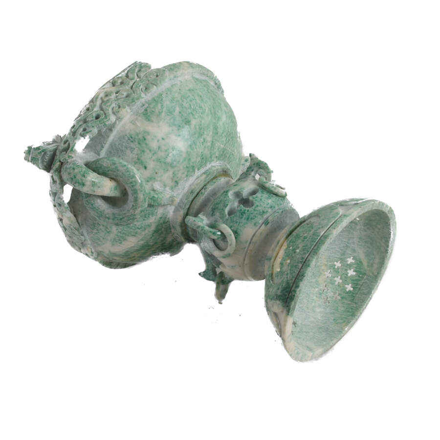 Carved Jade Incense Censer Burner-7