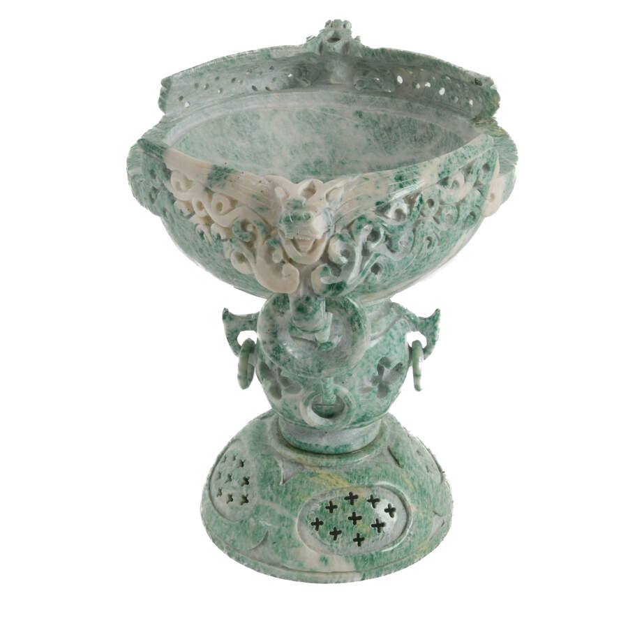 Carved Jade Incense Censer Burner-5
