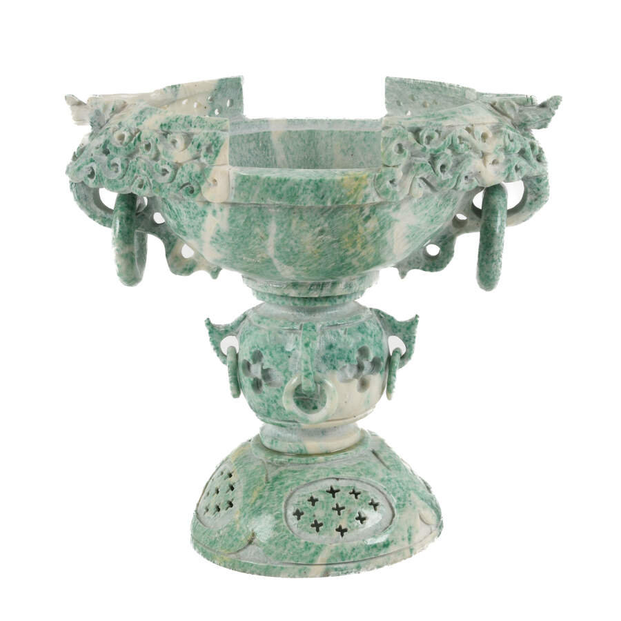 Carved Jade Incense Censer Burner-1