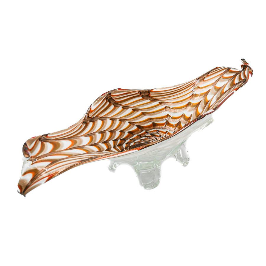 Italian Murano Speckled Art Glass Center Bowl-3