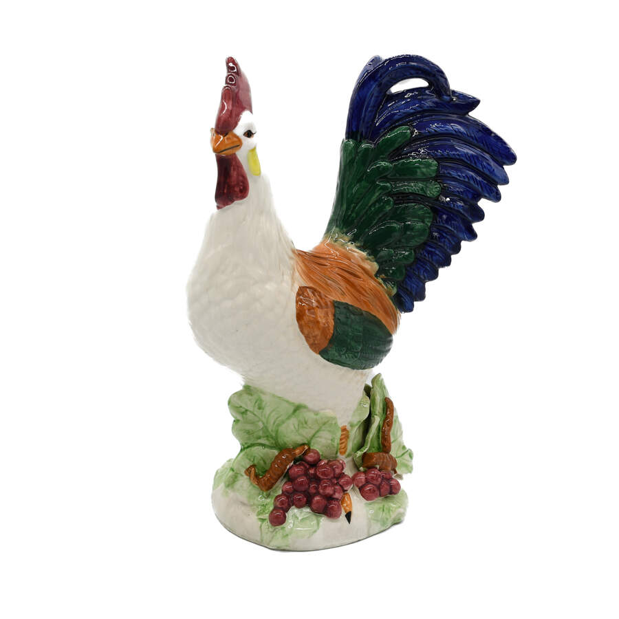 Decorative Accent Glazed Ceramic Rooster-2