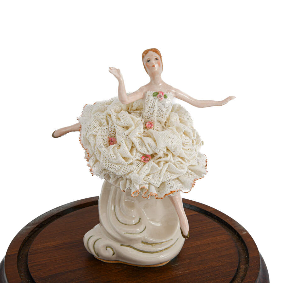 Dresden-Style Ballerina Dancer Figurine-6