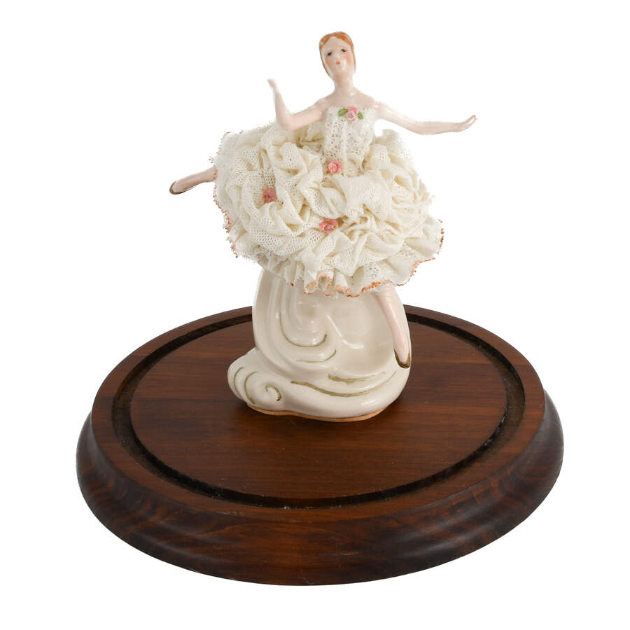 Dresden-Style Ballerina Dancer Figurine-2