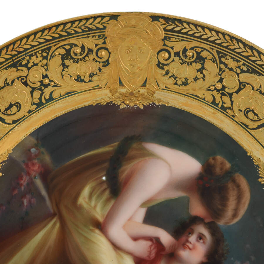 Antique Royal Vienna Hand-Painted "In Arcadien" Plate-3