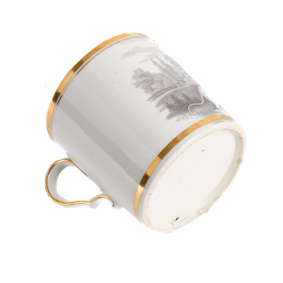 Antique Rare Spode Bat Print Greyhounds Coffee Cup-5