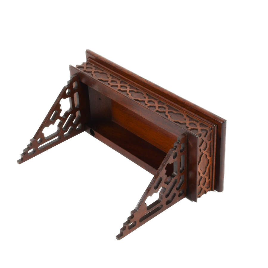 Carved Mahogany Wood Shelf-4