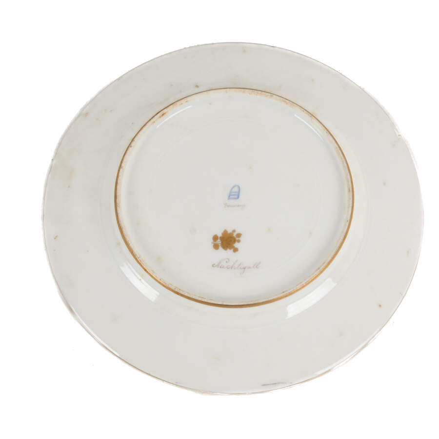 Antique Royal Vienna Hand-Painted "Nachtigall" Plate-4