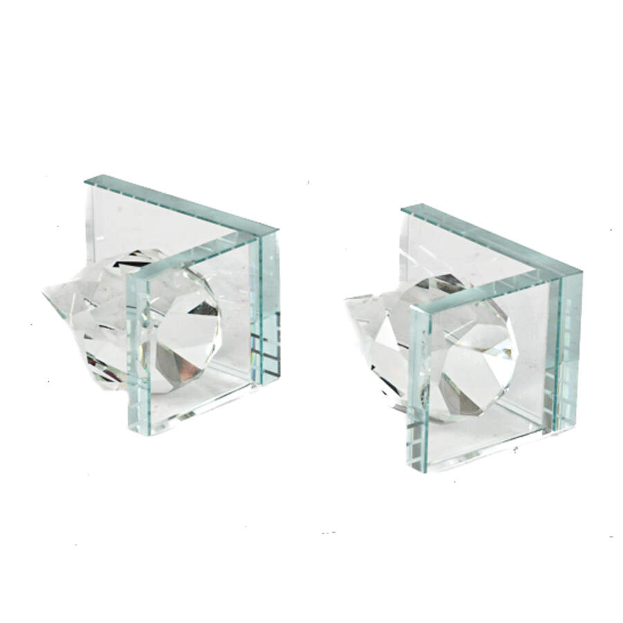 Pair of Glass Bookends-4