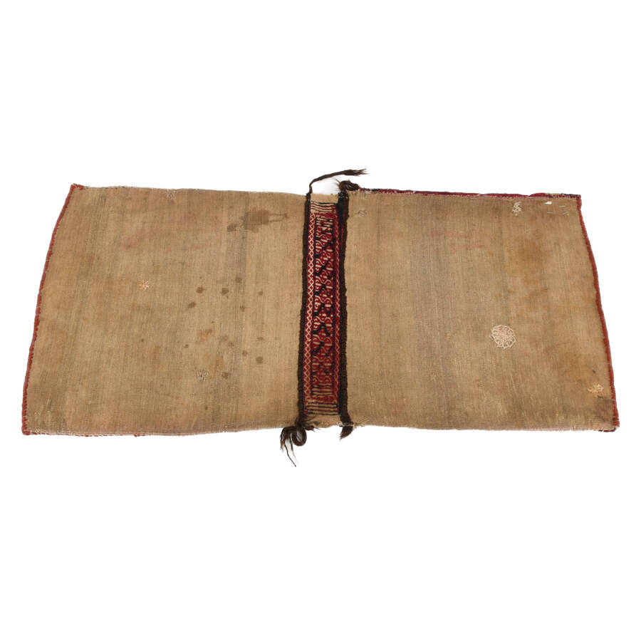 Traditional Turkmen Khorjin Camel Saddle Bag Rug-7